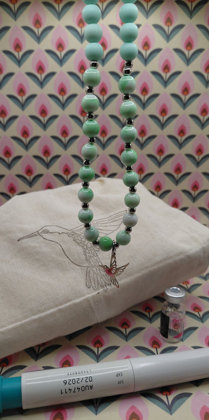 Collier Pop Mini Vert d'eau