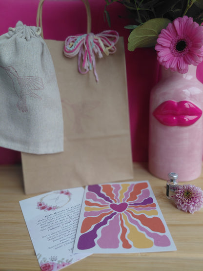 Collier Pop Love Orange rétro