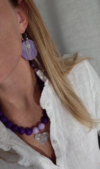 Boucles d'oreilles Pop Violet