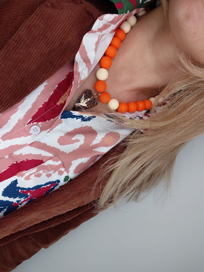 Collier Pop Love Orange