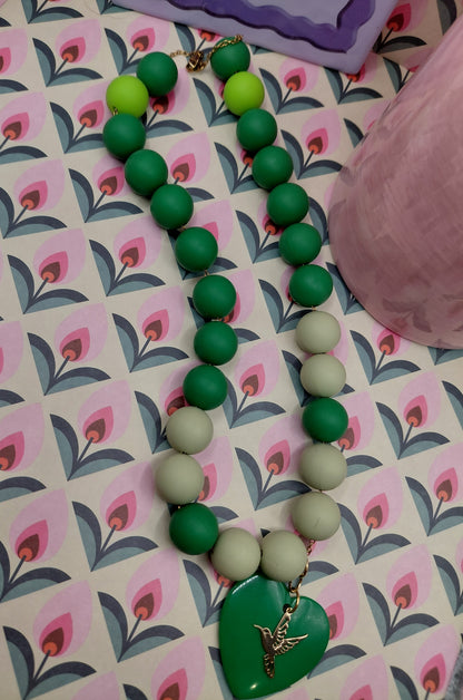 Collier Pop Love vert