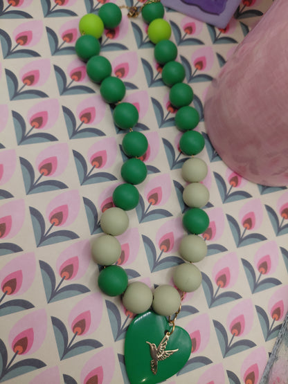 Collier Pop Love vert