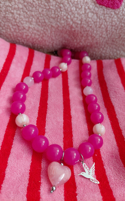 Collier Pop Love Rose
