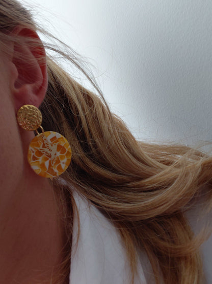 Boucles d'oreilles Rétro orange