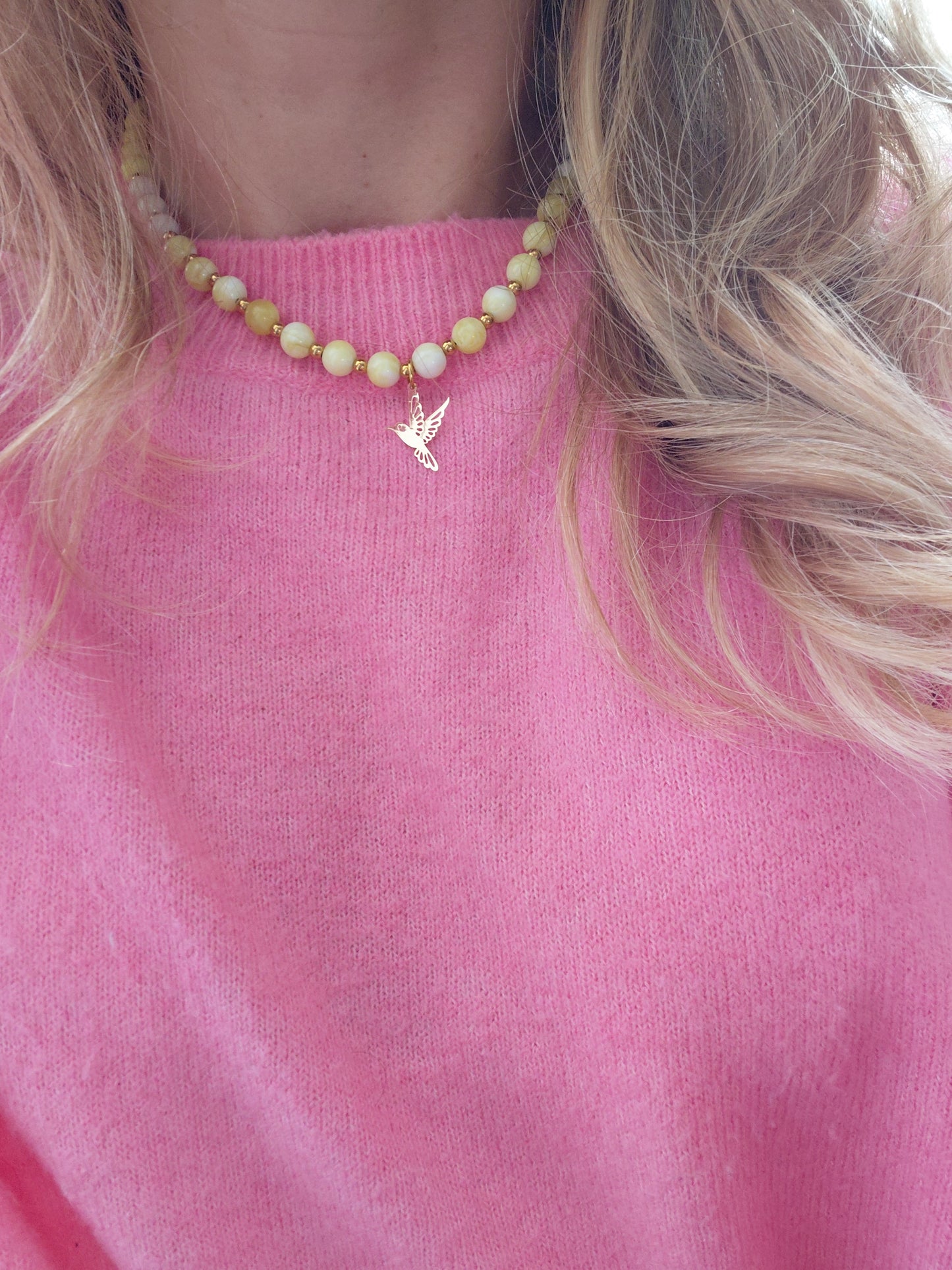 Collier Pop mini Jaune