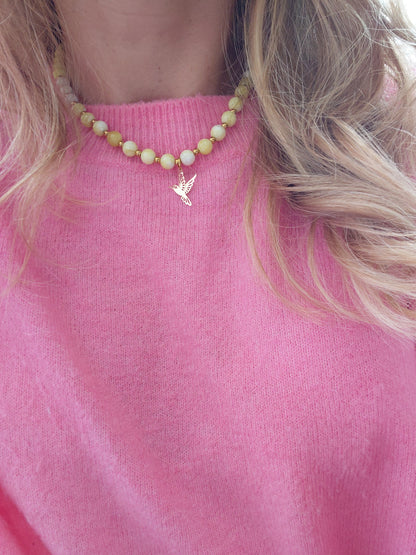 Collier Pop mini Jaune