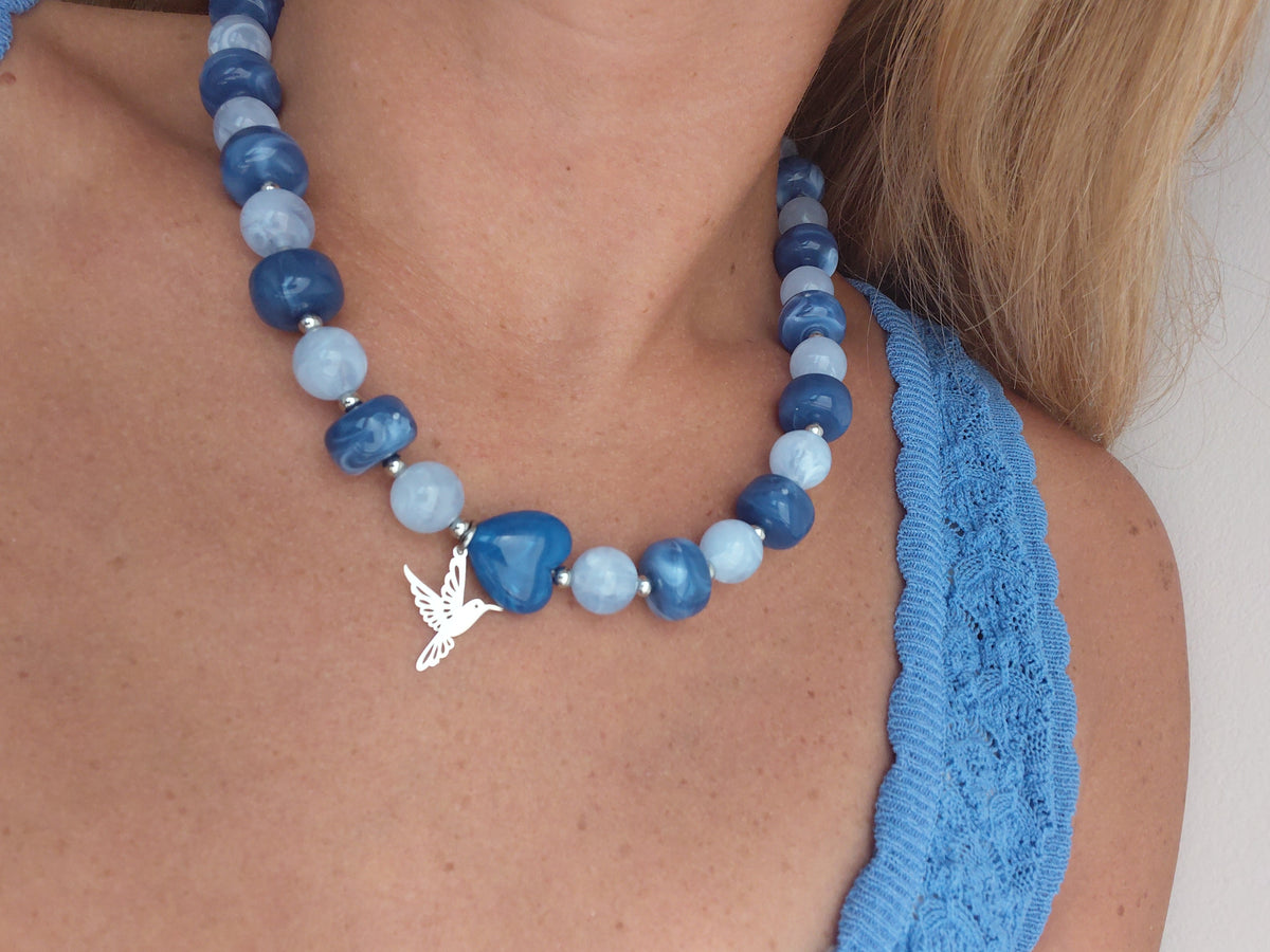 Collier POP Bleu