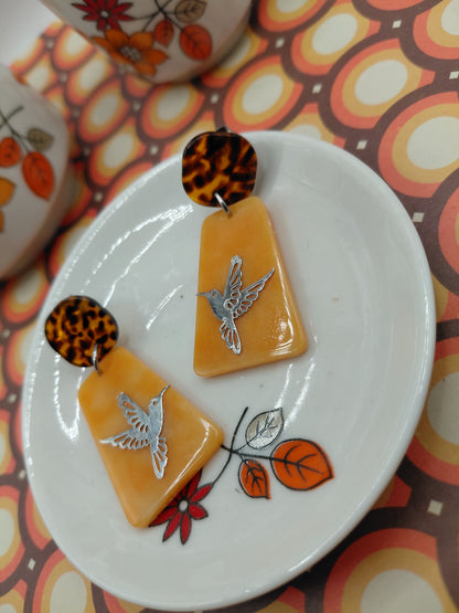 Boucles d'oreilles Pop orange