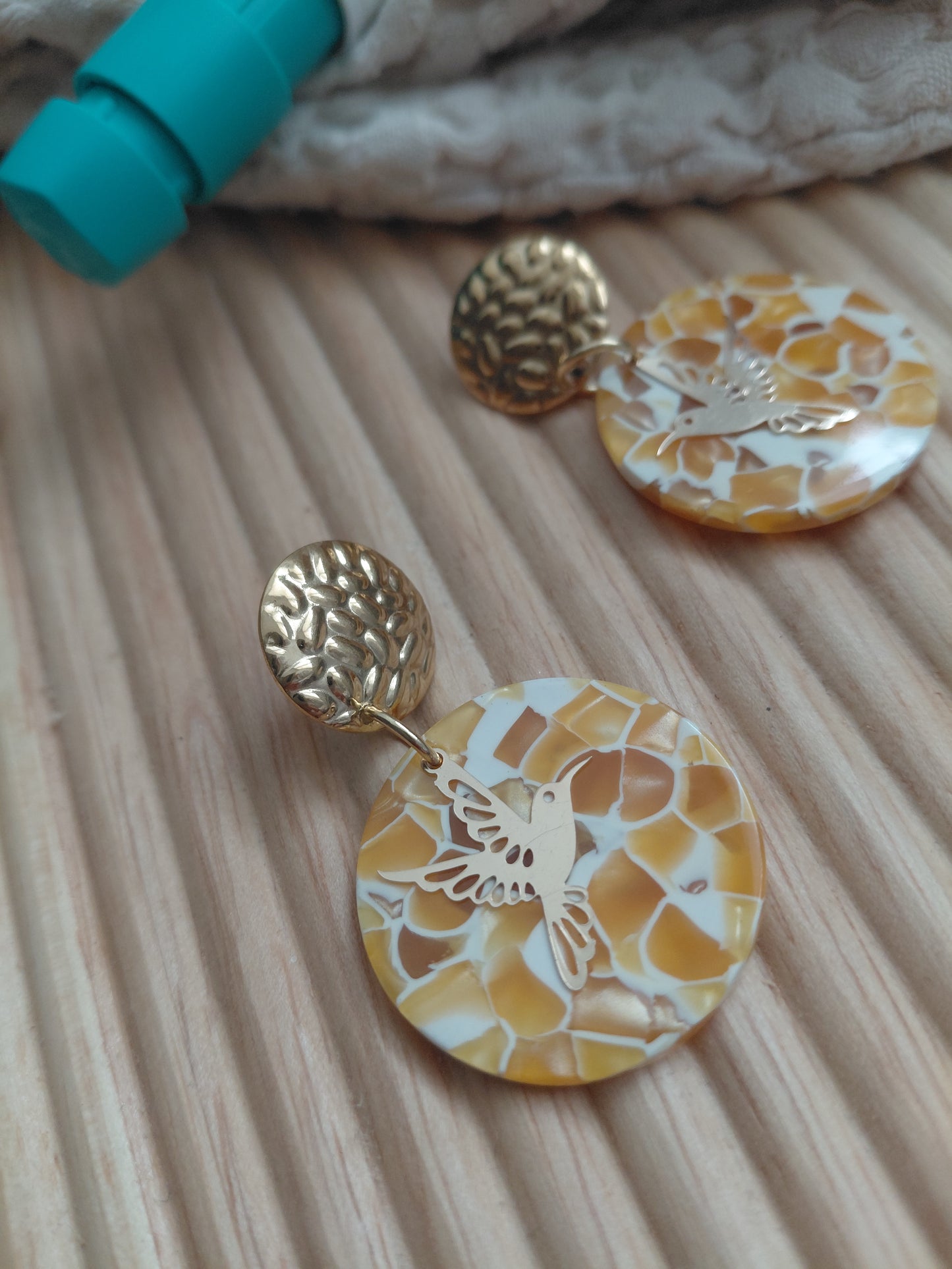 Boucles d'oreilles Rétro orange