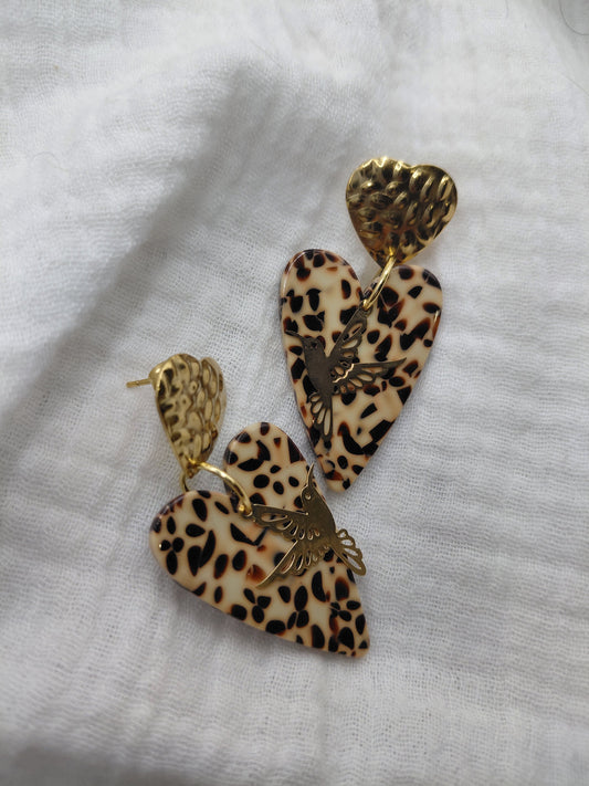 Boucles d'oreilles Pop Love (Léopard)