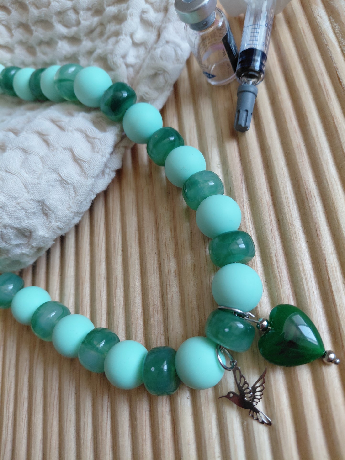 Collier Pop Vert d'eau