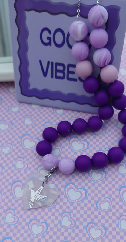 Collier Pop Love Violet