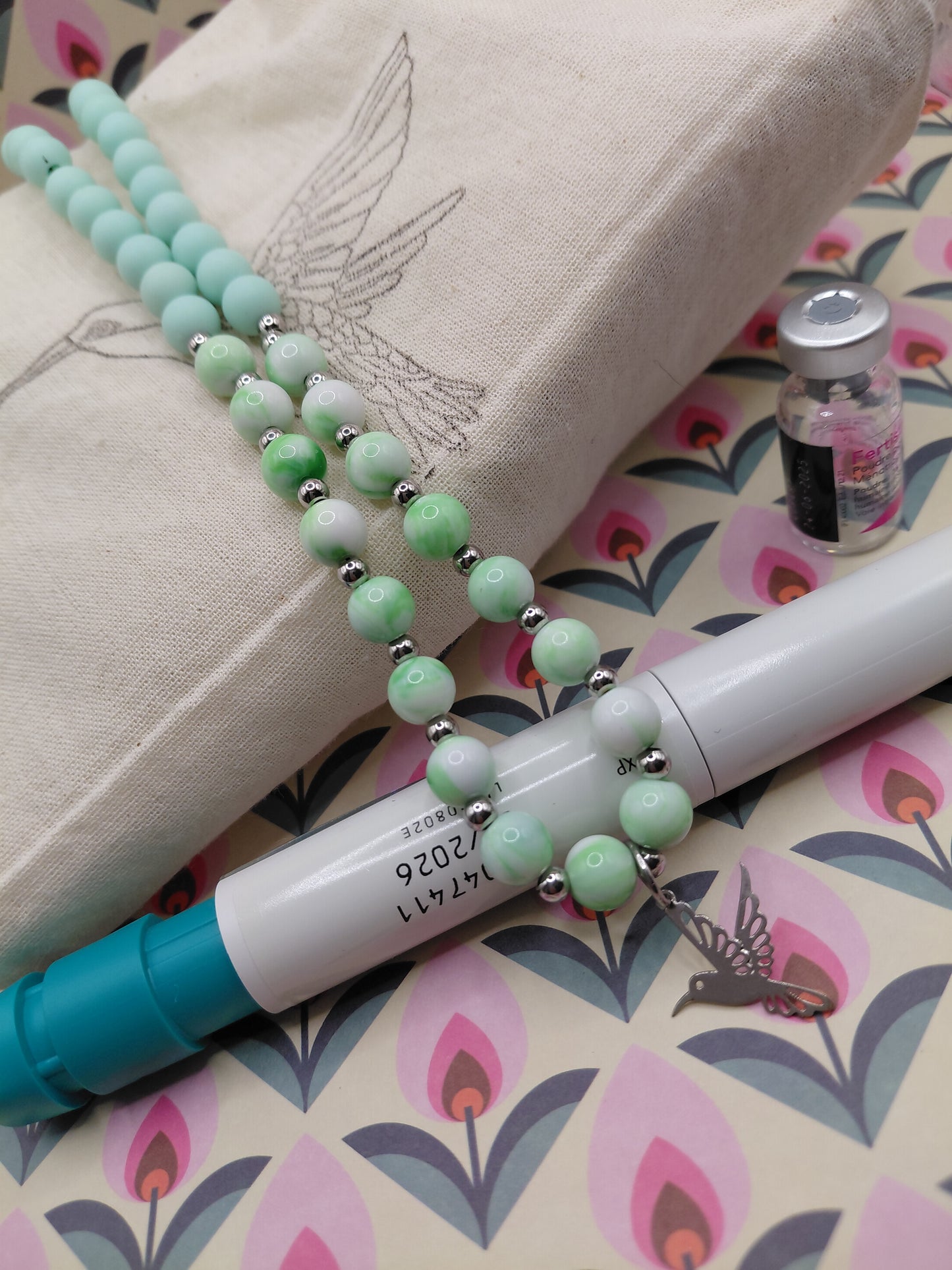 Collier Pop Mini Vert d'eau