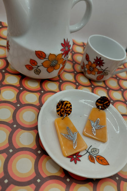 Boucles d'oreilles Pop orange