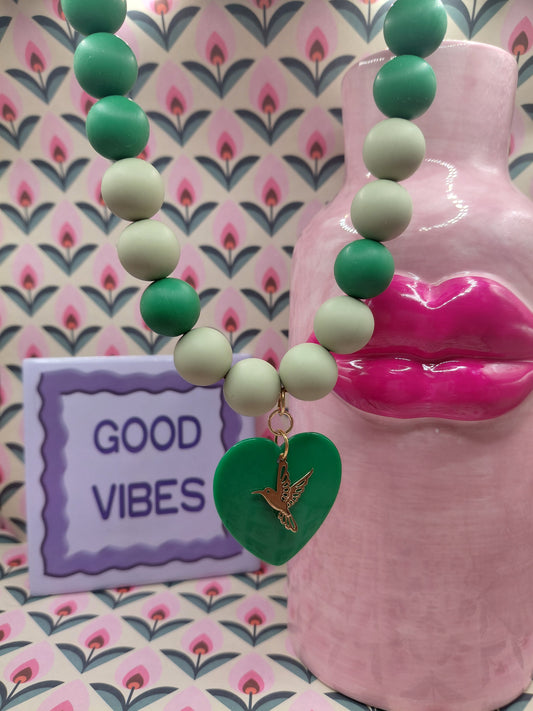 Collier Pop Love vert
