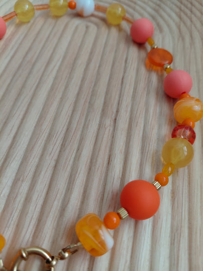 Collier Pop Orange Retro
