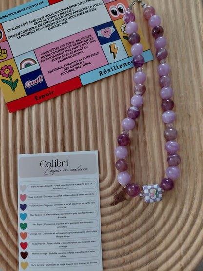 Collier Pop violet