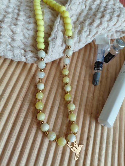 Collier Pop mini Jaune