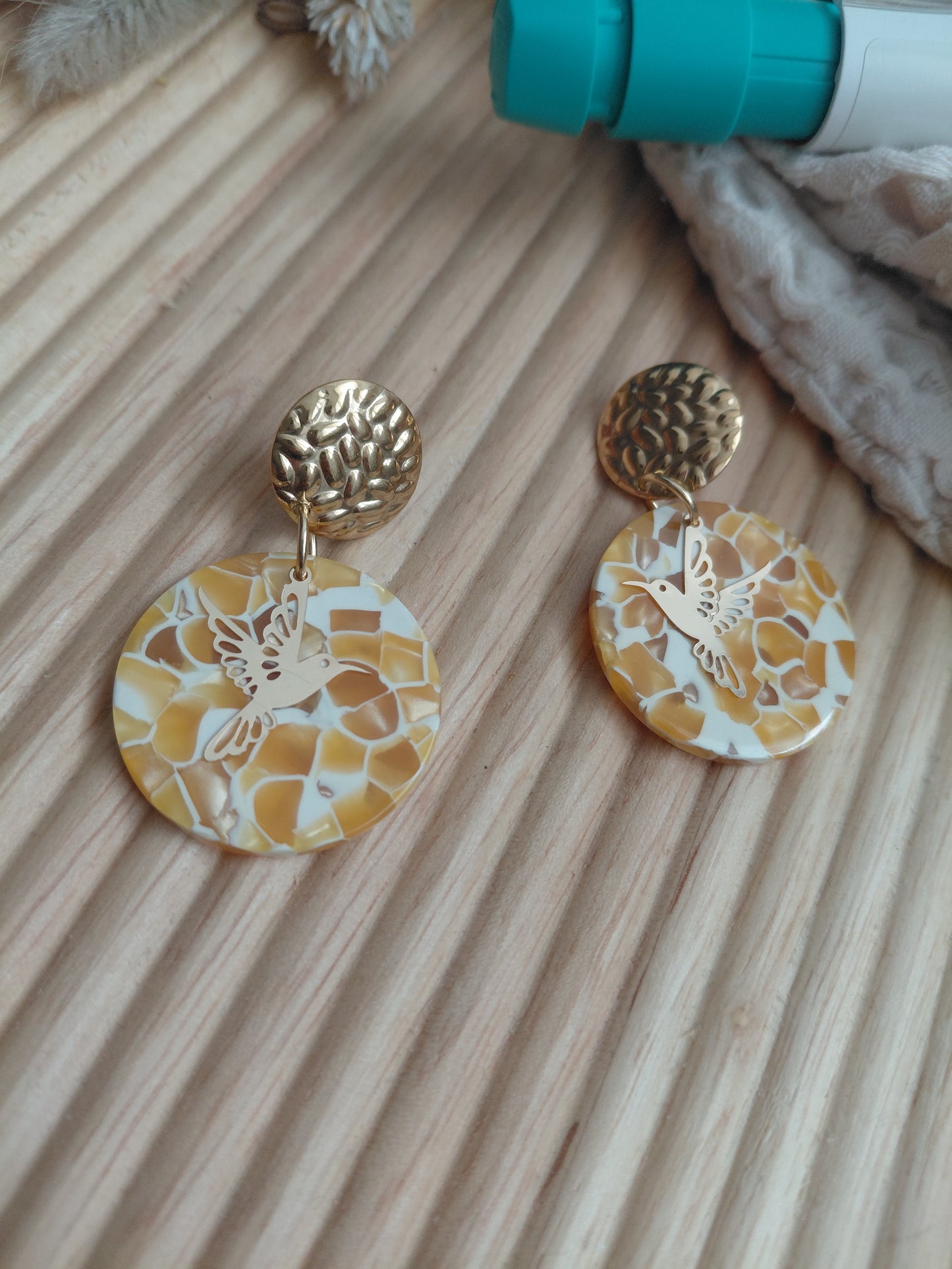 Boucles d'oreilles Rétro orange