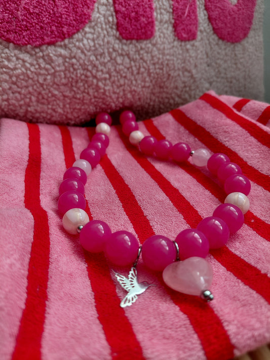 Collier Pop Love Rose