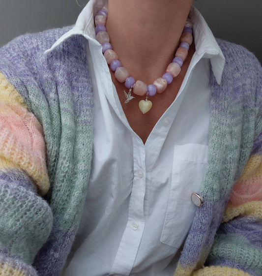 Collier Pop Love lavande