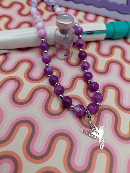 Collier Pop mini violet