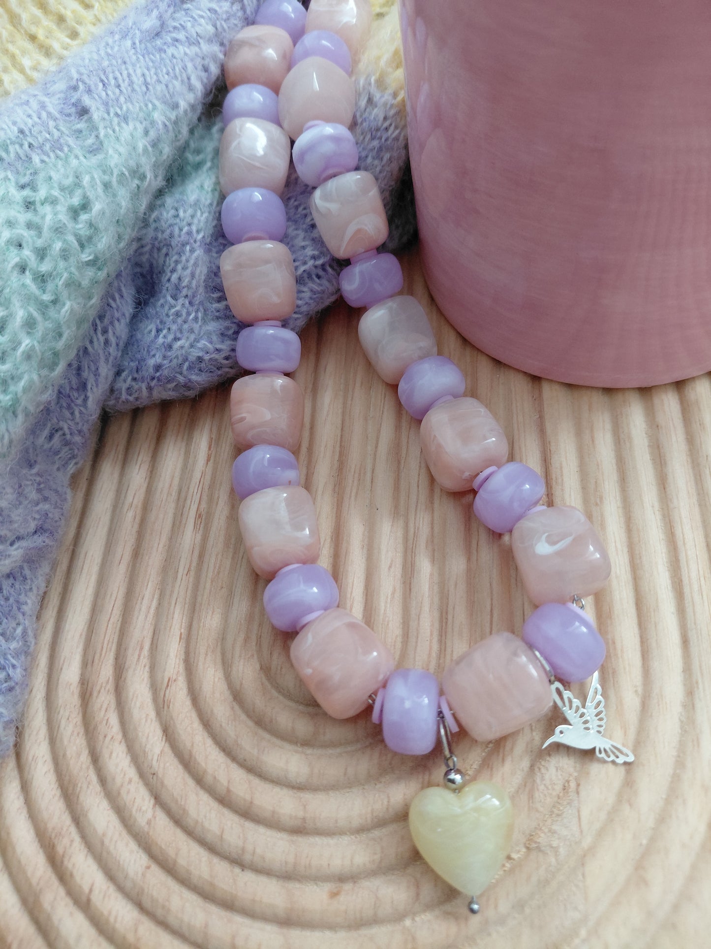 Collier Pop "Espoir & Colibri"