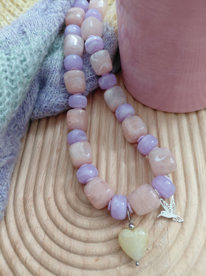 Collier Pop "Espoir & Colibri"